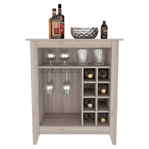 DEPOT E SHOP Mobile Bar Grigio Chiaro per Mojito con Un Cassetto Aperto e Ripiano - Product Image 6