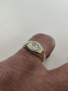 Anillo de banda solitario con diamante de corte ovalado de 1.02 CT cultivado en laboratorio East West para mujer, oro macizo de 14K, regalo de boda o promesa para amantes. - Product Image 4