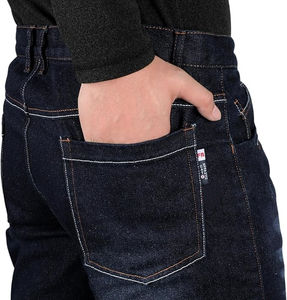 Nuevos Jeans Baggy de Mezclilla 100% Algodón de 14 oz para Hombre, Estilo Hip Hop, Corte Recto Holgado, Lavado Ácido Azul Claro Personalizado para Otoño - Product Image 5