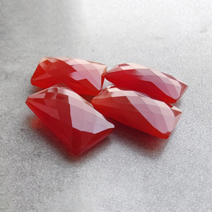 พลอยออนิกซ์สีแดงธรรมชาติทรงบริโอเลตต์ รูปทรงสี่เหลี่ยมผืนผ้า ขนาดเท่ากัน สำหรับทำเครื่องประดับ - Product Image 4