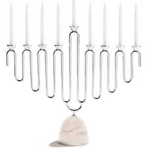 Ménorah en aluminium tendance, conçue pour maintenir les bougies en sécurité, Hanouka, Noël, Pâques, célébrations, réunions de famille, ménorah - Product Image 4