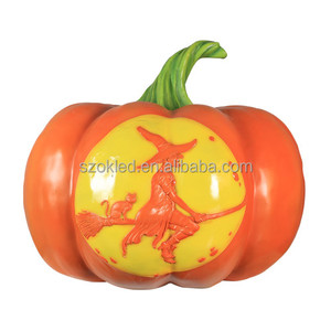 Linterna de Calabaza de Bruja para Halloween, Vela Pequeña, Escoba Encantada con Pilar, Silla de Bruja, Araña, Espantapájaros, Ratones para Fotos - Product Image 3