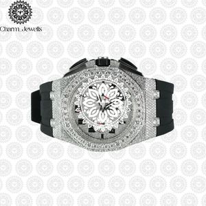 Montre de luxe pour homme en acier inoxydable Charm Jewells, cadran 40 mm, bracelet 20 cm, mouvement mécanique, étanche 10 bars, date automatique, fonction push - Product Image 1