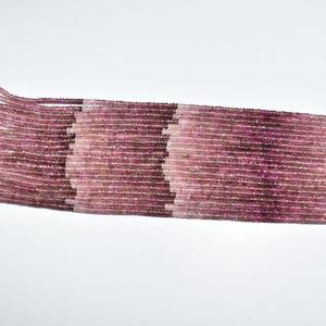 Cadena de cuentas facetadas de turmalina rosa natural de 3-3.5mm, cuentas sueltas para la fabricación de joyas, collares y pulseras. - Product Image 6