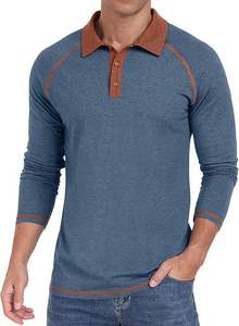 Chemise de golf pour homme Kivotech à manches longues, personnalisée, tricotée, 100% coton, respirante, séchage rapide, haute qualité, vente en gros - Product Image 4