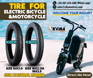 Neumáticos de motocicleta KUMA K602 18X2.125 18X2.5 TT/TL para bicicletas eléctricas y motocicletas fabricadas en Vietnam - Product Image 6