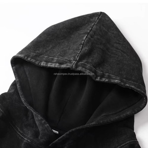Sweat à capuche oversize délavé à l'acide personnalisable, 100% coton, look vintage lourd, qualité supérieure (fabricant 2026) - Product Image 5