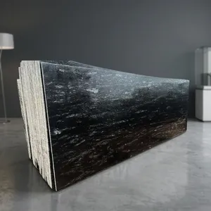 Dalles de pierre naturelle en granit noir de luxe, finition élégante pour revêtements de sol, comptoirs, revêtements muraux et aménagements modernes - Product Image 3