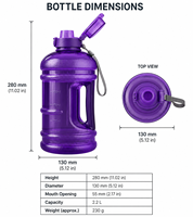 Bouteille d'eau sport grande capacité pour l'été, résistante aux hautes températures, avec paille, pour hommes, fitness en extérieur, gym, camping écologique