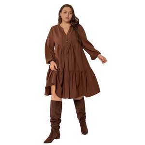 Vestido Midi de Algodón Estampado para Mujer, Uso Diario - Product Image 2