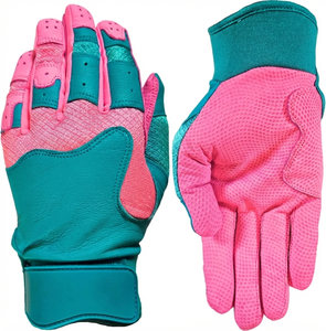 Guantes de Bateo de Béisbol Personalizados de Alta Calidad, Ambidiestros, de Secado Rápido, con Cierre de Gancho y Bucle, de Cuero Cabretta, para Adultos, para Softbol - Product Image 1