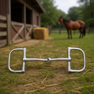 TM STARTECH Racing Dee Bits en acier inoxydable 12.5, mors à gilettes articulées simples pour chevaux de baril, équipement équestre pour cavaliers et jockeys - Product Image 3