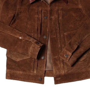 Veste en daim pour homme, vêtement d'extérieur tendance, finition douce, fabrication OEM personnalisée, service d'échantillons disponible en gros - Product Image 3