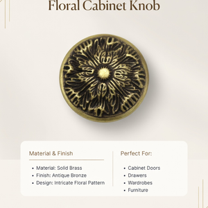 Poignée de porte en laiton massif finition antique |   Poignée de porte principale robuste |   Quincaillerie d'entrée classique vintage pour porte d'entrée de maison - Product Image 3