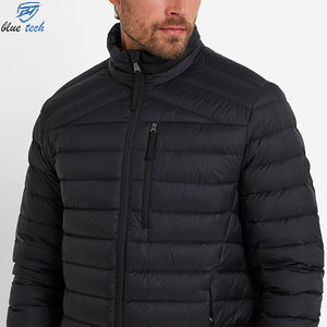 Veste d'hiver légère pour homme, veste matelassée isolée, col montant, fermeture éclair intégrale, veste chaude pour la randonnée en plein air, les voyages et les occasions décontractées - Product Image 4
