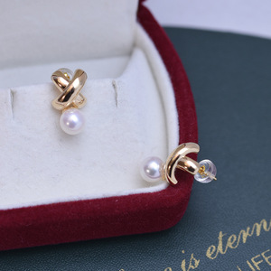 Zhuji Danshui 6-7mm White Round Strong Light Almost Flawless S925 Silver <b>Earrings</b> <b>Fine</b> Dangle Simple Design - Product Image 3