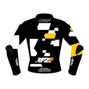เสื้อแจ็คเก็ตหนังวัว/หนังจิงโจ้สีดำ ยี่ห้อราอูล เฟอร์นันเดซ ตัดเย็บตามสั่ง แบบเจาะรู สำหรับขับขี่รถแข่ง/เสื้อแจ็คเก็ตป้องกันมาตรฐาน CE - Product Image 2