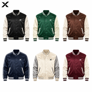 Vestes de sport en satin pour hommes X Sports City, manches longues, mélange de polyester, nylon et soie, fabriquées au Pakistan, produit très vendu, OEM/ODM - Product Image 1