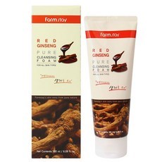 Farmstay Pure Red Ginseng 180ml Detergente Viso Schiumogeno a Bassa Irritazione Dermatologico per Pelli a Tendenza Acneica Sconto 2pz Gestione 5602134 - Product Image 1