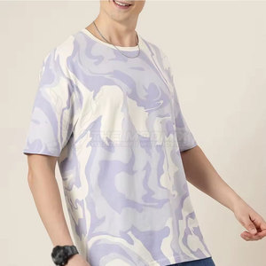 เสื้อยืดโอเวอร์ไซส์แขนสั้นผ้าฝ้าย 100% พิมพ์ลายด้วยเทคนิค Heat-Transfer คอกลม ระบายอากาศได้ดี พรีเมียมพิมพ์ลายทันสมัย สไตล์ลำลองในเมือง - Product Image 3