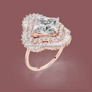 10K Bridal <b>Ring</b> <b>Set</b> in <b>Silver</b> with Matching CZ Band - Product Image 1