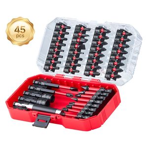 Set di 45 Pezzi di Punte Magnetiche Phillips, a Taglio, Quadrate, Torx, Esagonali, con Asta di Prolunga e Punte per Trapano, in Valigetta Trasparente - Product Image 2