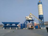 Impianto di Betonaggio Fisso Zeyu HZS50 50m/h Controllato da PLC, con Trasportatore a Coclea Elettrico e Dosaggio Automatico Aggregati