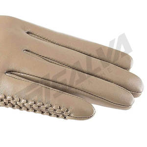 Gants d'hiver de haute qualité, personnalisés, avec manchette en fourrure, gants en cuir tendance, gants d'hiver en cuir PU compatibles avec les écrans tactiles - Product Image 4