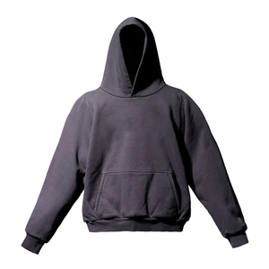 Wholesale Vintage Distressed Fade <b>Black</b> Rhinestone Hoodie Blank Drop Shoulder Oversized Men's Hooded Sweatshirts - Product Image 5