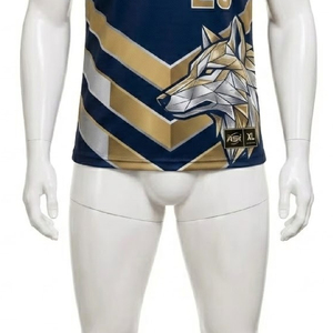 เสื้อทีม AFL แบบกำหนดเอง พร้อมโลโก้ ชื่อทีม และหมายเลข พิมพ์ลายแบบ Dye Sublimation ด้วยความร้อน  รับผลิตแบบ OEM/ODM จากโรงงาน - Product Image 3