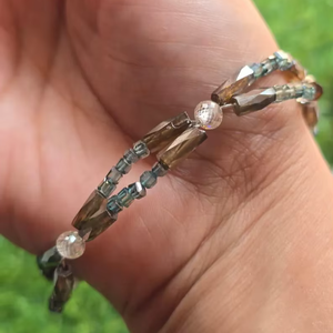 Collar de 8 pulgadas con cuentas de diamantes de moissanita de formas elegantes y pulsera hecha a mano para mujer - Product Image 1