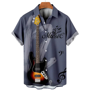 Chemise décontractée pour homme en coton 100% noir, coupe oversize, à manches courtes, tricotée, respirante, avec logo frontal et effet délavé à l'acide - Product Image 3