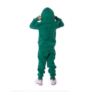 Ensemble de survêtement d'hiver pour enfants, streetwear écologique, 100% coton, polaire à capuche, 2 pièces, personnalisable, unisexe - Product Image 2