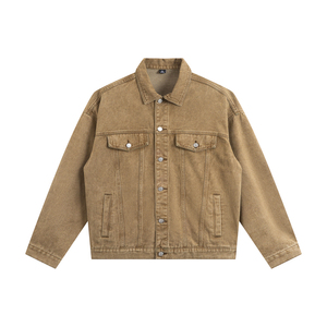 Wholesale ARTIZ INTERNATIONAL Men's Denim Jackets Custom Solid Color Eco-Friendly Acid Wash High Quality Formal Vintage Style - Product Image 5