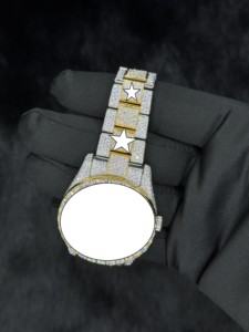 Reloj Personalizado con Diamantes de Imitación VVS de Alta Calidad, Resistente al Agua, Mecánico Automático, de Acero Inoxidable para Hombre - Product Image 3