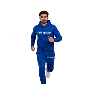 Ensemble complet de survêtement Shan Apparel pour filles, col roulé bleu, respirant, 100% polyester, couleur unie, sweat-shirt et pantalon de jogging, coupe classique - Product Image 1