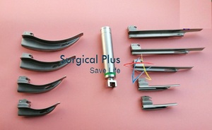 Set de Laringoscopio de Fibra Óptica con 5 Hojas Miller y 4 Hojas Macintosh, Hojas de Acero Inoxidable para Anestesia y ORL, Fibra Óptica Quirúrgica - Product Image 3