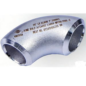 Coude à 90 degrés à rayon long en acier inoxydable 304 316, diamètre égal, raccord de tuyauterie à souder bout à bout, sablé, vente en gros Vietnam - Product Image 3