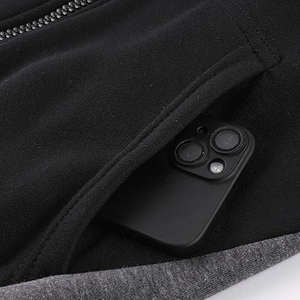 Nueva Llegada, Sudaderas con Capucha Casuales para Hombre, Sudaderas de Invierno de Alta Calidad, con Cierre, de Algodón, en Color Negro y Gris, MOQ Bajo - Product Image 5