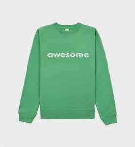 Sweat-shirt à col rond en chenille 2025, 100% coton premium, tissu éponge français, haute qualité, logo vert imprimé, sweat-shirt et pantalon - Product Image 4