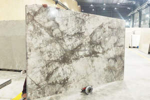 Azulejos de losas de piedra natural con vetas de mármol gris invisible, baños de lujo de primera calidad, escalera de comedor para Villa al aire libre - Product Image 2