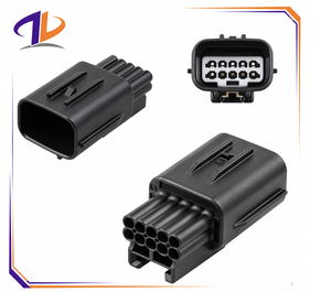 Conector de cableado eléctrico automotriz compatible 6188-0696 de 10 pines macho/hembra con contacto de cobre y carcasa de nailon - Product Image 1