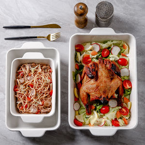 Cazuela Rectangular de Vidrio/Cerámica para Horno de 3 y 4 Cuartos, con Tapa y Revestimiento Antiadherente, Apta para Lavavajillas - Product Image 2