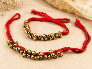 Campanas de Baile Tradicional, Campanas de Baile Clásico, Campanas de Latón para Pies, Cordón de Algodón Rojo, Ghungroo, Campanas Profesionales para Kathak, 25+ 25 PARES - Product Image 2