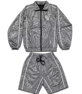 New <b>Summer</b> Nylon Windbreaker Short Set Zip up Windbreaker <b>Jacket</b> Tracksuit Polyester Streetwear Track Suit Set - Product Image 4