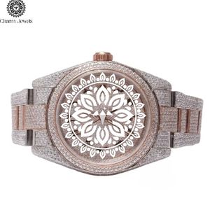 Charm Jewels Luxury Stainless Steel <b>Watch</b> 38mm Round Dial Analog Quartz Movement Sapphire Crystal Women's Fashion Timepiece - Product Image 3