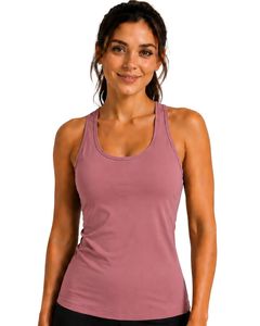 Débardeur de yoga marron chocolat pour femme, respirant, sans manches, pour la gym, le fitness et l'entraînement, vêtement de sport - Product Image 1