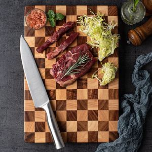 Planche à découper en bois dur de qualité supérieure, bloc de boucher épais et durable, sans danger pour les aliments, planche de cuisine anti-déformation - Product Image 1