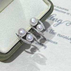 <b>Light</b> Luxury 9-10MM Natural Black Pearl Dangle Earrings Basic Flawless Japanese Style Pure Silver White <b>Butterfly</b> Basic Flawless - Product Image 2