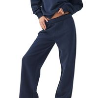 Pantalon décontracté pour femme, taille mi-haute, coupe droite, ajustement régulier, imperméable, respirant, écologique, en mélange de coton, vente en gros OEM